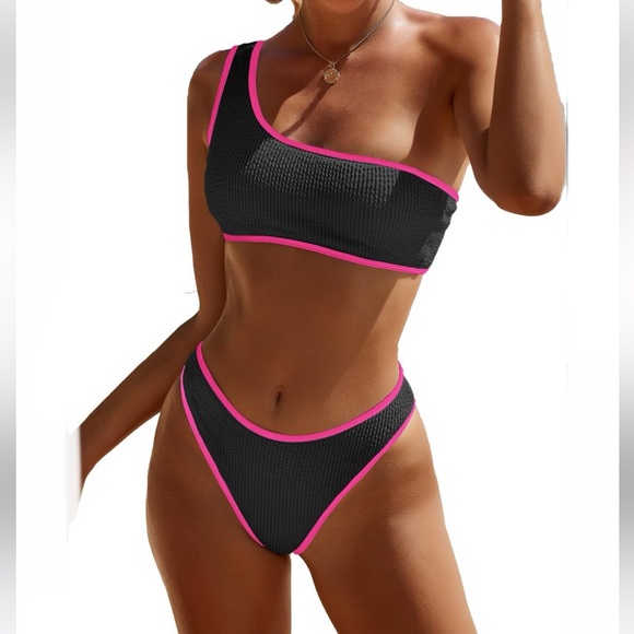 YIMISAN Women’s One Shoulder Bikini - Picture 1 of 9